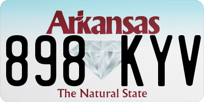 AR license plate 898KYV