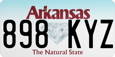 AR license plate 898KYZ