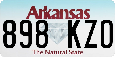 AR license plate 898KZO