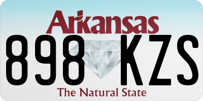 AR license plate 898KZS