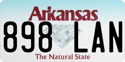 AR license plate 898LAN