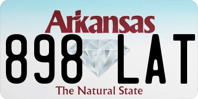 AR license plate 898LAT
