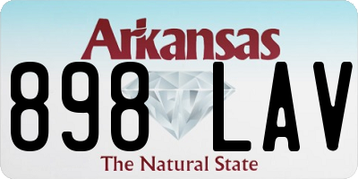 AR license plate 898LAV