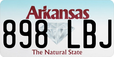 AR license plate 898LBJ