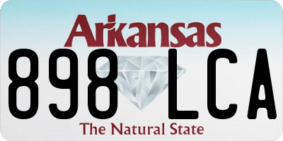 AR license plate 898LCA