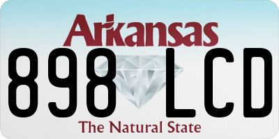 AR license plate 898LCD