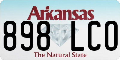 AR license plate 898LCO