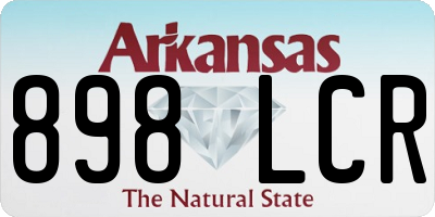AR license plate 898LCR