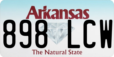 AR license plate 898LCW