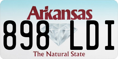 AR license plate 898LDI