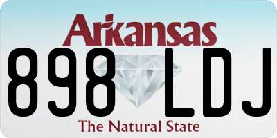 AR license plate 898LDJ