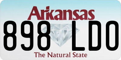 AR license plate 898LDO