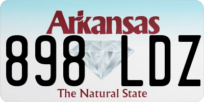AR license plate 898LDZ
