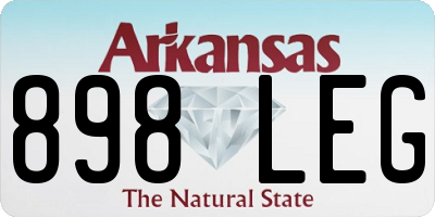 AR license plate 898LEG