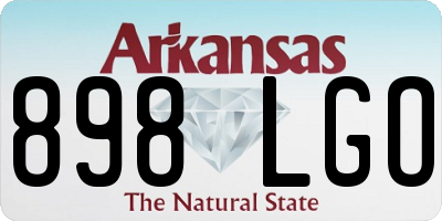 AR license plate 898LGO
