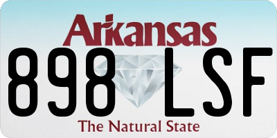 AR license plate 898LSF