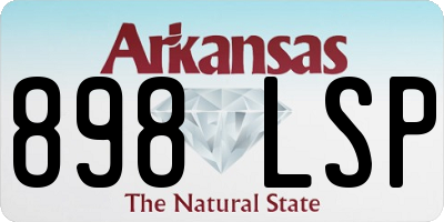 AR license plate 898LSP