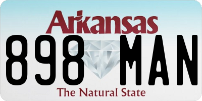 AR license plate 898MAN