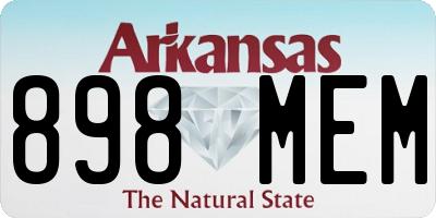 AR license plate 898MEM