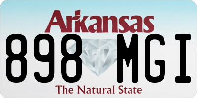 AR license plate 898MGI