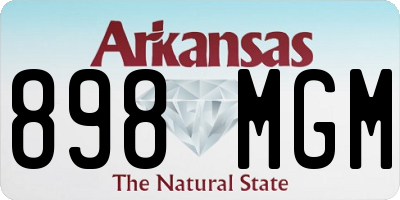 AR license plate 898MGM