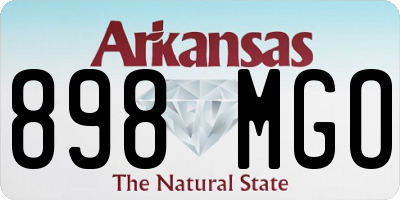 AR license plate 898MGO