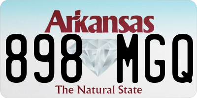 AR license plate 898MGQ