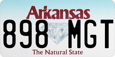 AR license plate 898MGT