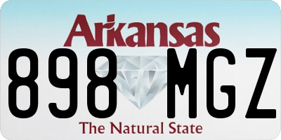 AR license plate 898MGZ