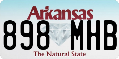 AR license plate 898MHB