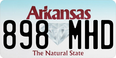 AR license plate 898MHD