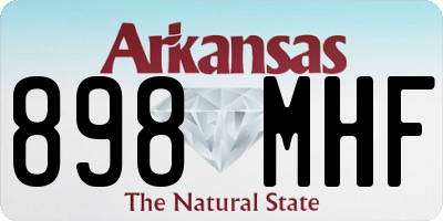 AR license plate 898MHF