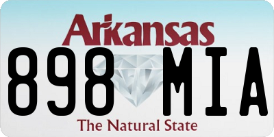 AR license plate 898MIA