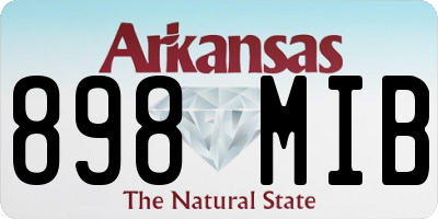 AR license plate 898MIB