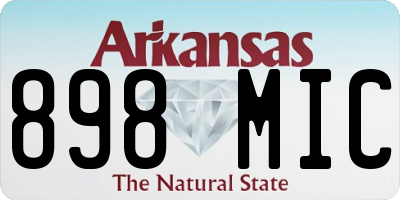 AR license plate 898MIC