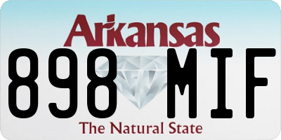 AR license plate 898MIF
