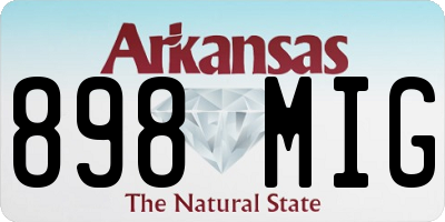 AR license plate 898MIG