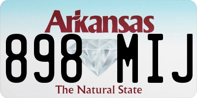 AR license plate 898MIJ