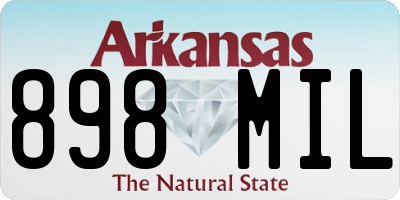 AR license plate 898MIL