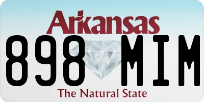 AR license plate 898MIM