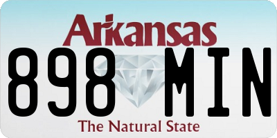 AR license plate 898MIN