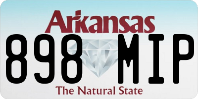 AR license plate 898MIP