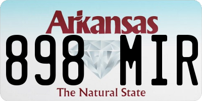 AR license plate 898MIR
