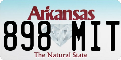 AR license plate 898MIT