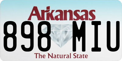 AR license plate 898MIU