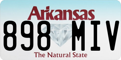 AR license plate 898MIV