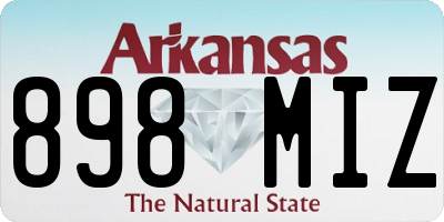 AR license plate 898MIZ