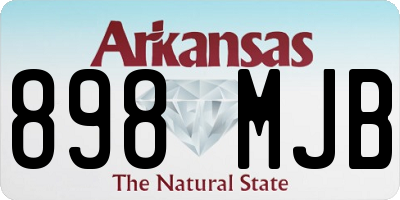 AR license plate 898MJB