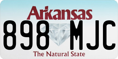 AR license plate 898MJC
