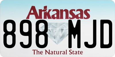 AR license plate 898MJD